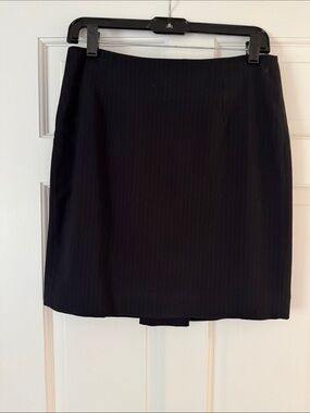 Classic Navy Pinstripe Women's Skirt